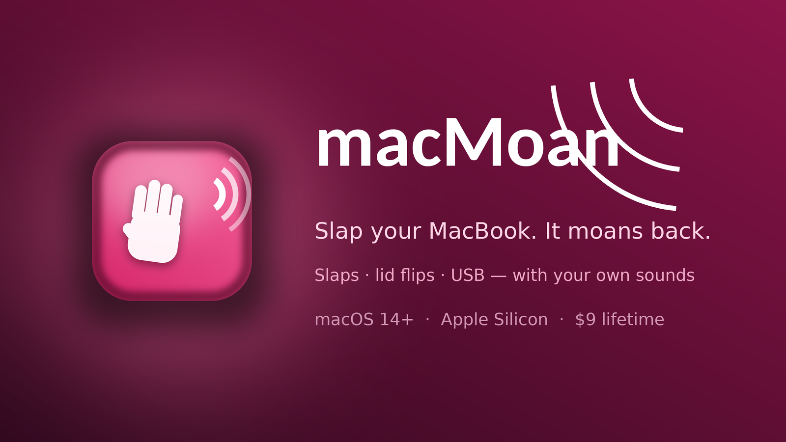 PokeMac — Slap your MacBook. It moans back.